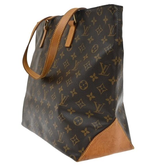 LOUIS VUITTON Cabas Mezzo Shoulder Bag Monogram Leather Brown - Picture 4 of 16